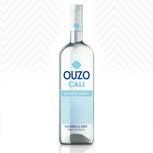 Label design for Ouzo Cali