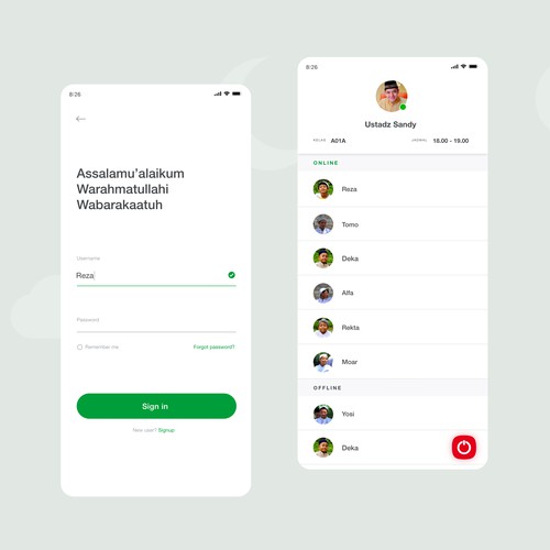 Madrasah Online (islamic school) ui/ux design