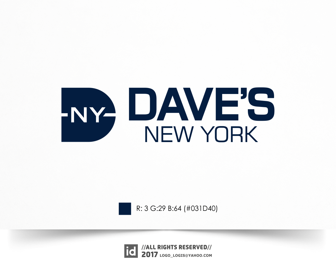 Design an iconic logo for Dave's New York, a 3rd generation NY retail institution