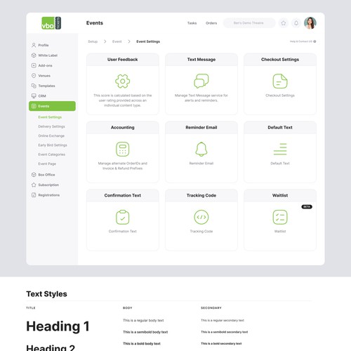 Admin Interface UI Design System