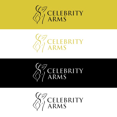 Beautiful outlines logo to Celebrity Arms