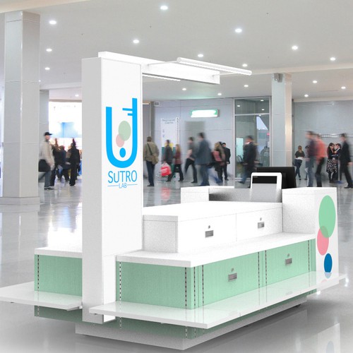 Retail Cart Rendering for Young, Modern, High End Beauty & Wellness Line