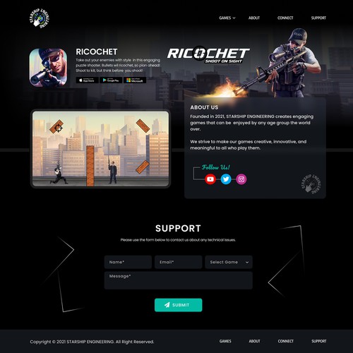 Ricochet- mobile game 