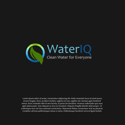 Logo concept for water purification company