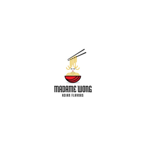 Playful logo for Madame Wong