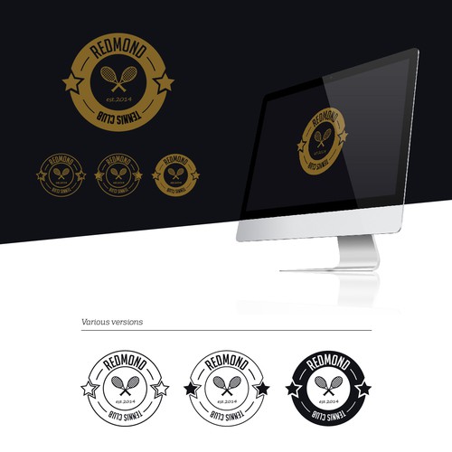 Tennis Club log concept