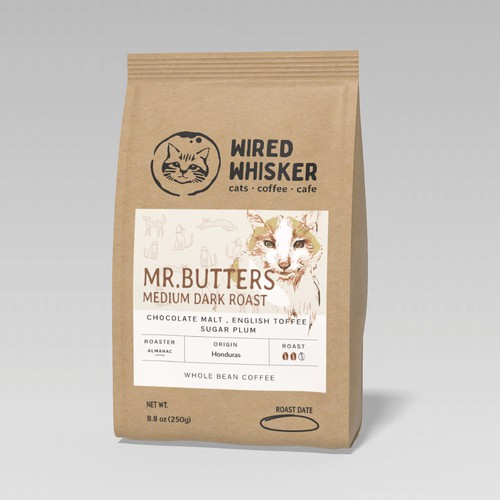Coffee bag label
