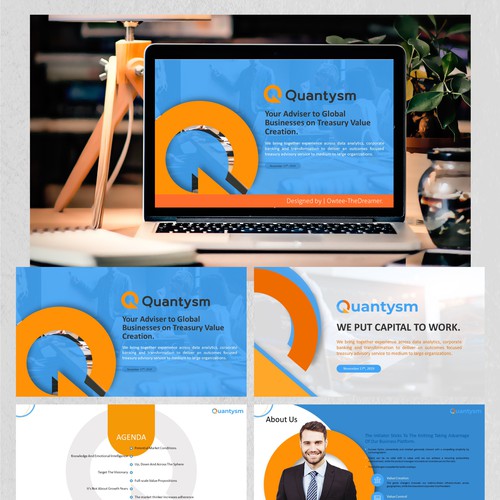 PowerPoint Design for the "Quantysm" Project.