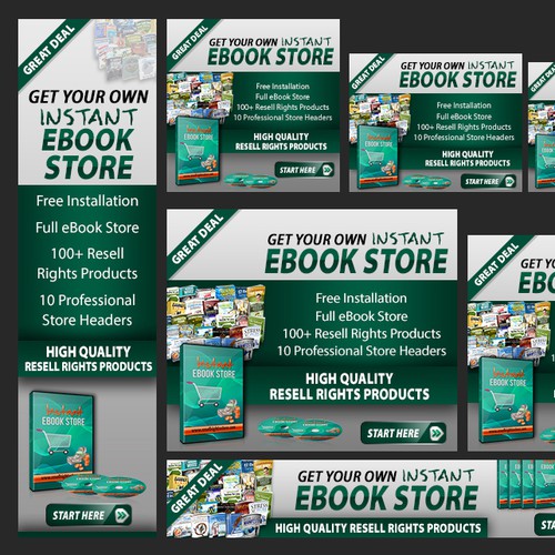 Create Killer Looking Banner Ads For My Instant Ebook Store Affiliate Program