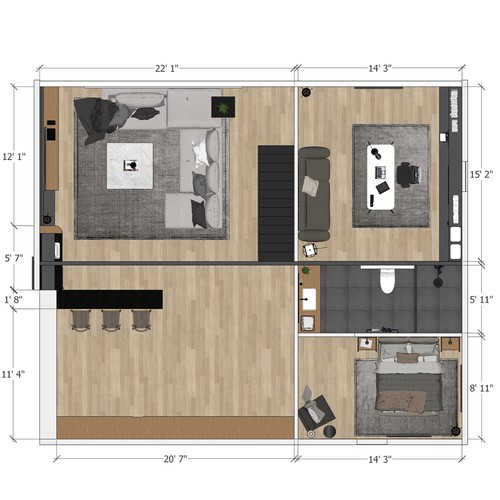 floor plan basement
