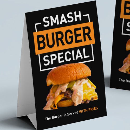 Smash Burger Table Tents