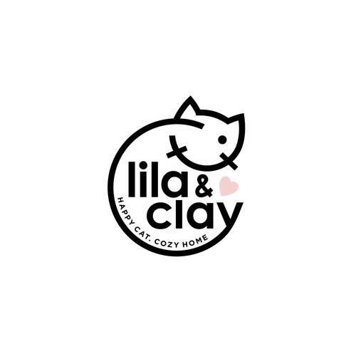 Logo design for a modern interior love brand for cats