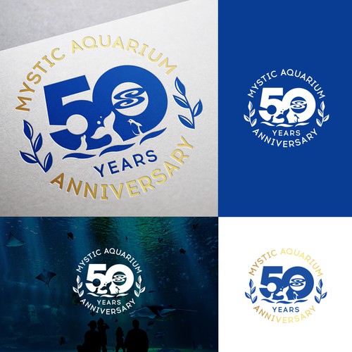 Mystic Aquarium logo for 50th Year Anniversary