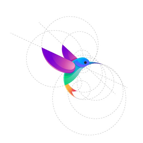 Colorful logo concept for Hummingbird