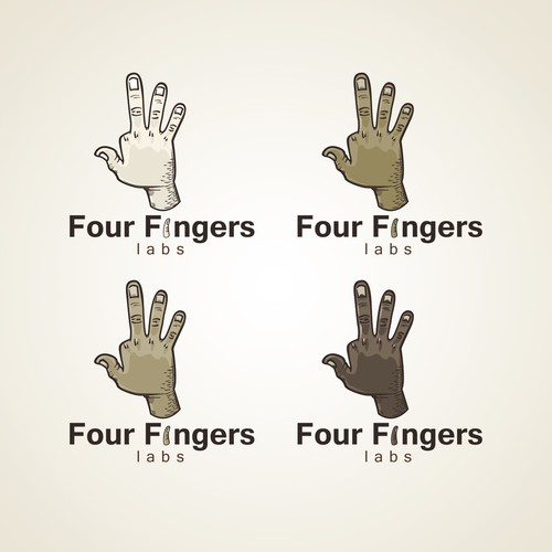 Bold logo for Four fingers Lab