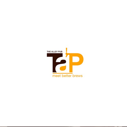 Typography logo for craft beer pub