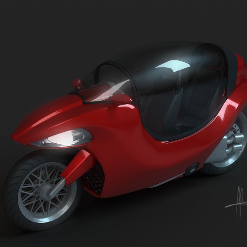 2 seater Cabin Motor-bike concept design (drawing requested but CAD welcome too)