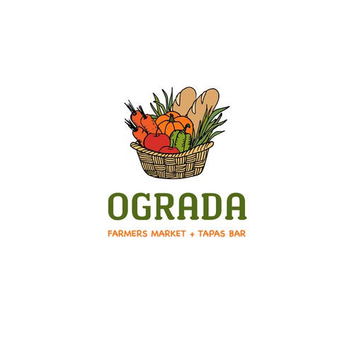 Logo concept for farmers market and tapas bar