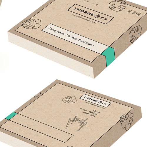 Minimalist, stylish box for designer homewares product.