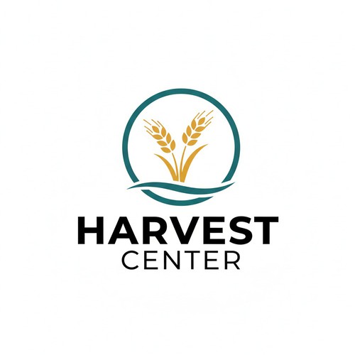 Harvest Center – Modern Wheat & Growth Logo Concept