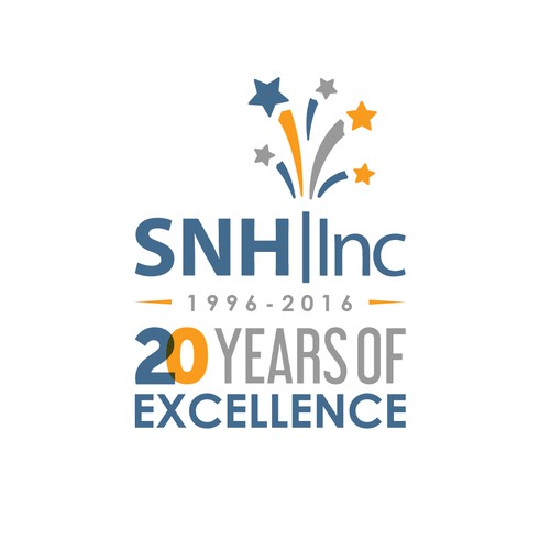 logo concept for 20 years of excellence