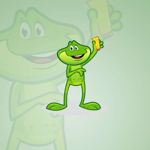 Frog Mascot for for kids Sunscreen campaign