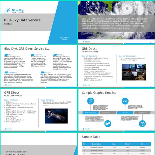 Template presentation Blue Sky