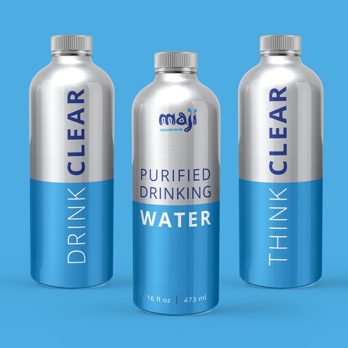 Label for bottle of  water