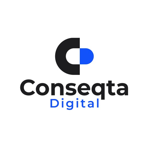 Conseqta Digital – Minimalist Modern Technology Logo Design