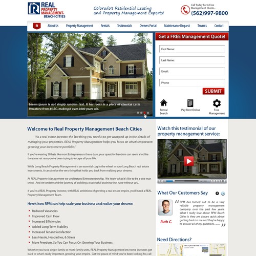 Help Real Property Management Beach Cities with a new website design