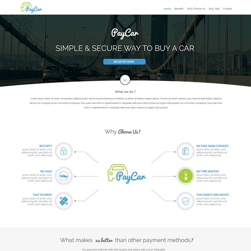 Clean & Modern Design for Car Finance Site