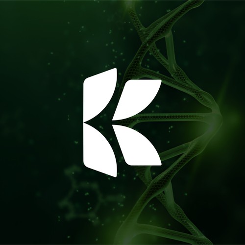 Modern “K” Letter Logo with Nature-Design
