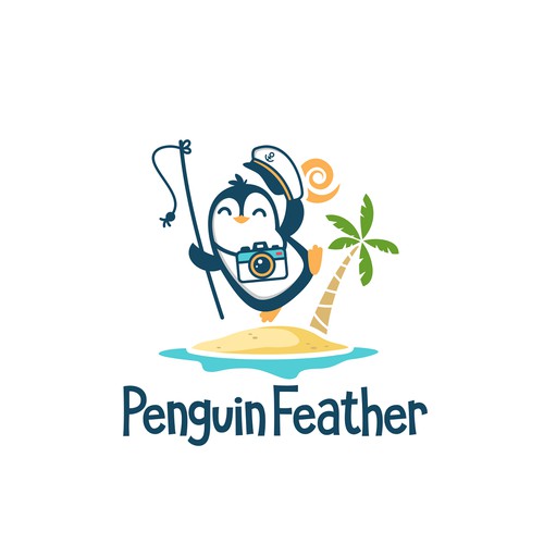 logo for penguin feather