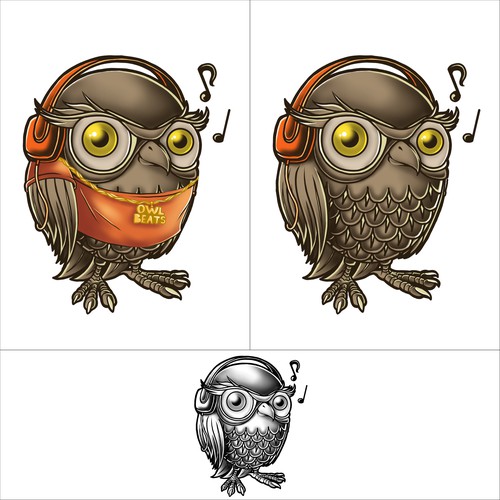 Owl & earphone