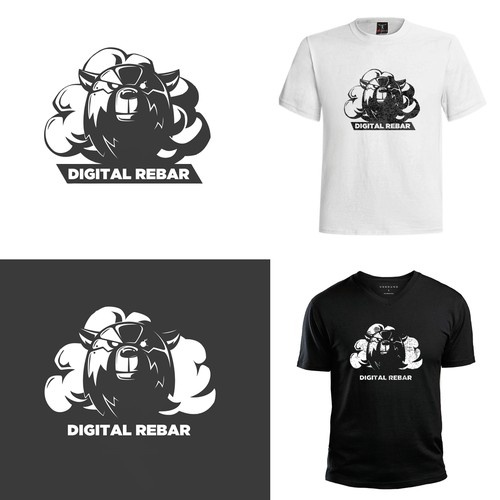 Metal bear T shirt design