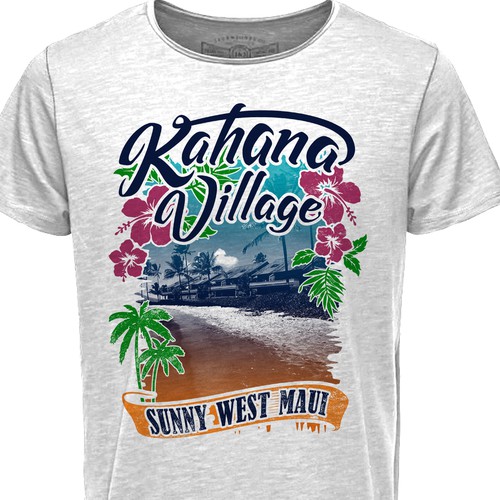 Beach tee design for kahana village