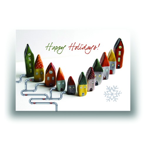 Design a Holiday Greetings Card for a Professional Plumbing Company