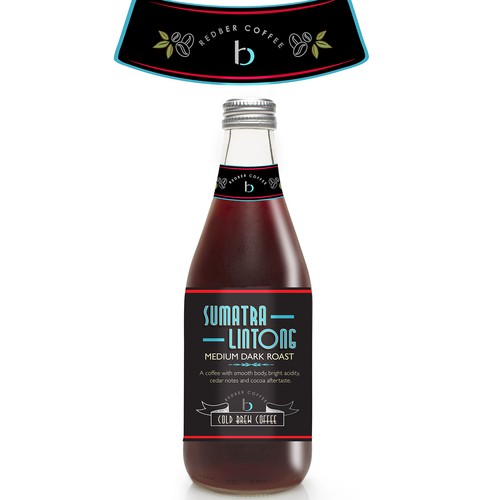 Cold brew coffee label - winning design