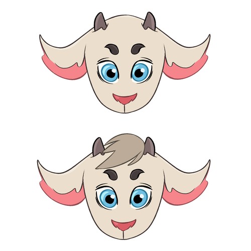 Squeaky goat toy design