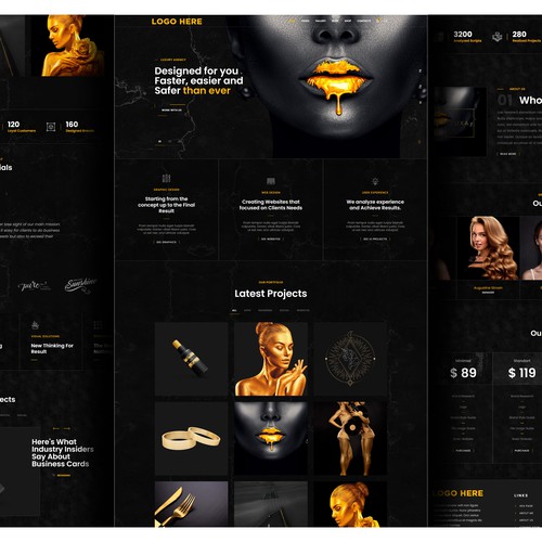 Beauty website design in PSD or Figma