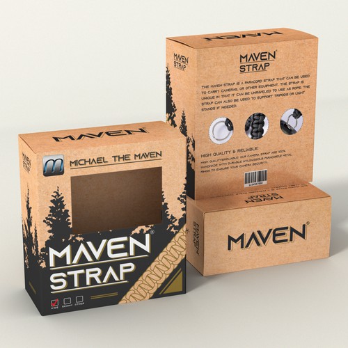 Box Packaging Design for Camera Strap