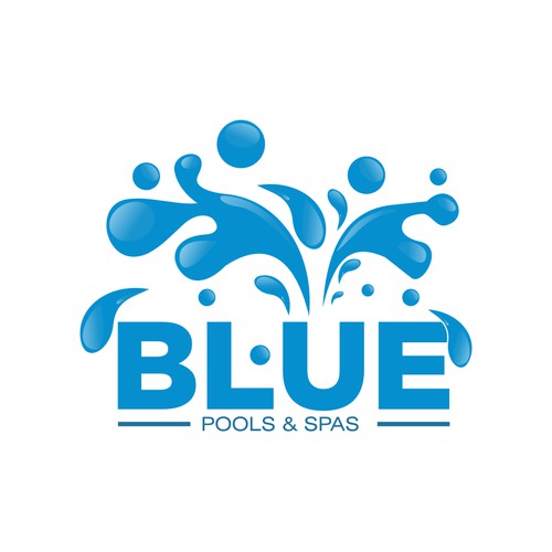 Create an eye catching logo for a new swimming pool company 
