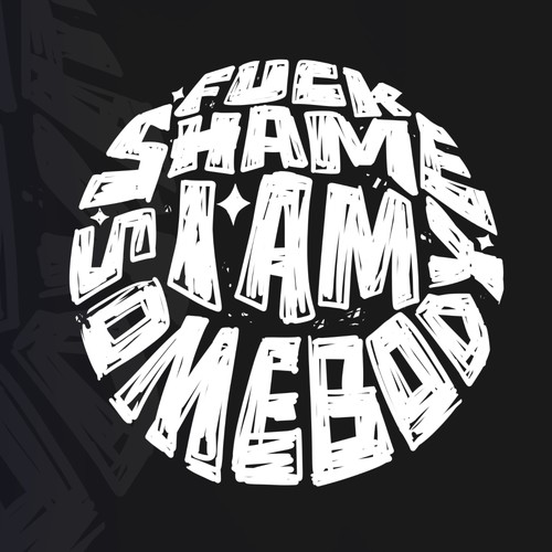 Minimal typography for shame-resilience apparel brand