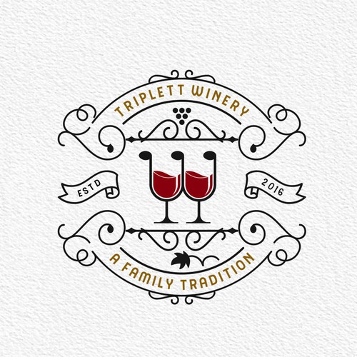 winery logo in vintage style