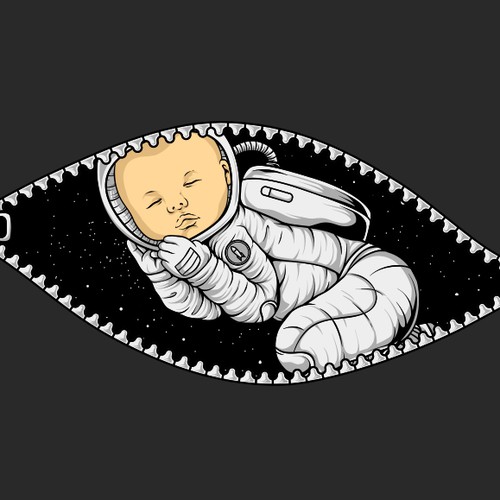 Illustration baby astronaut