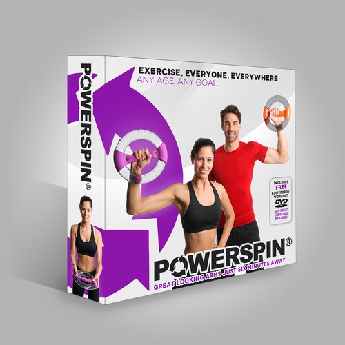 Funky exciting fitness product seeks an energetic, vibrant package box design!