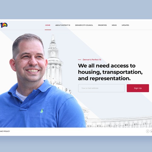 Clean Website For Elected Politician