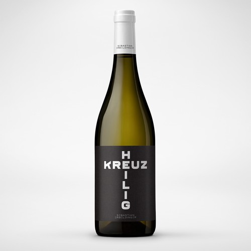 Minimalistic and typographic wine label