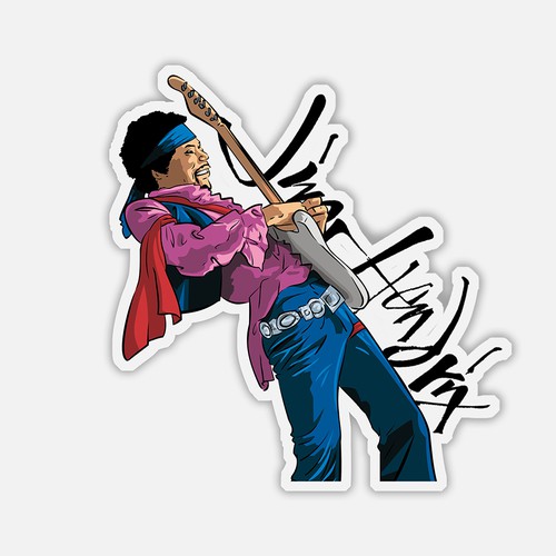 jimi hendrix sticker