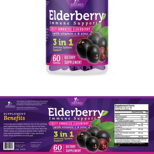 Vitamins Label Design